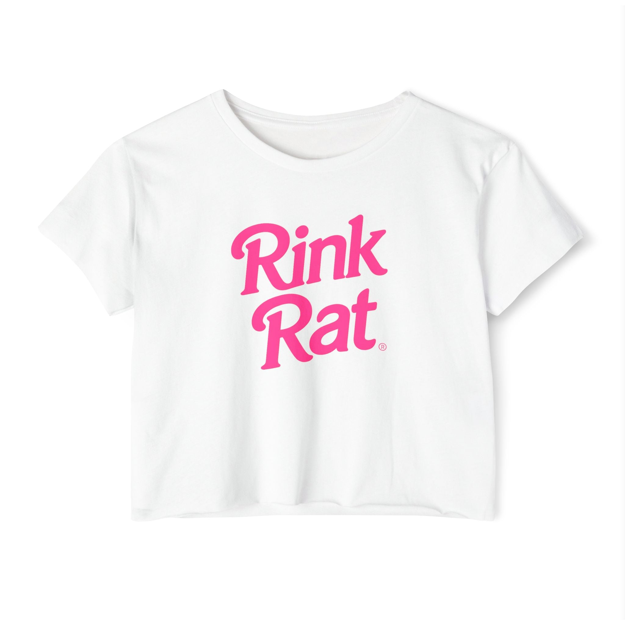 Barbiecore Rink Rat Cropped Festival Tee