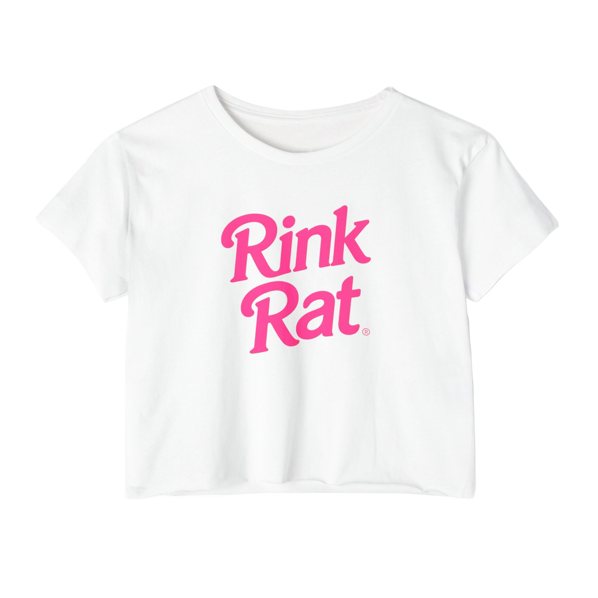 Barbiecore Rink Rat Cropped Festival Tee