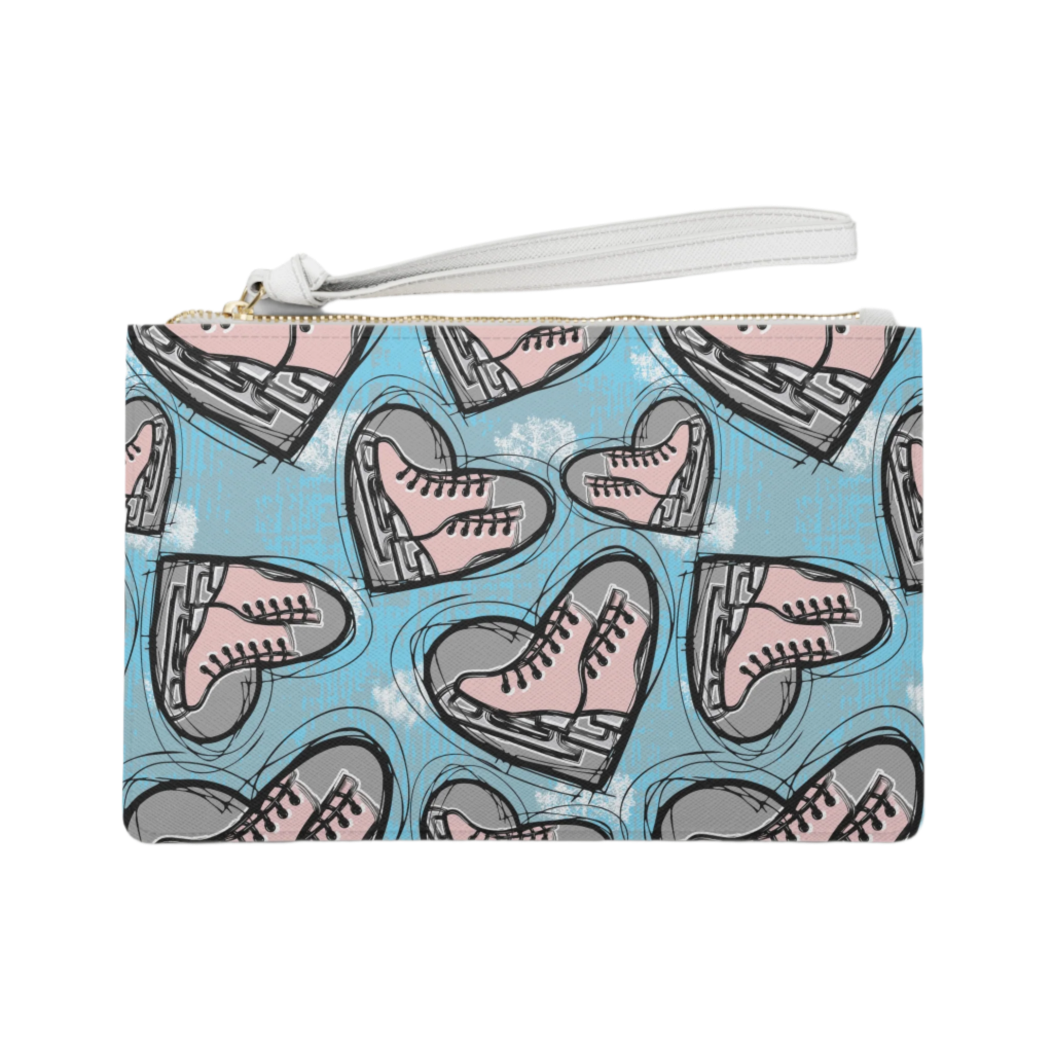 Sketched Skates Clutch Bag - Adults Skate Too LLC