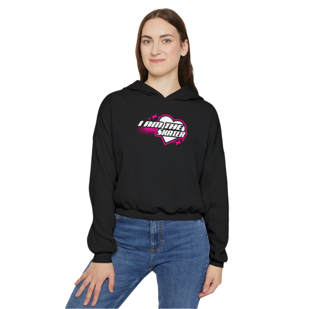 I Am The Skater Cinched Bottom Hoodie - Adults Skate Too LLC