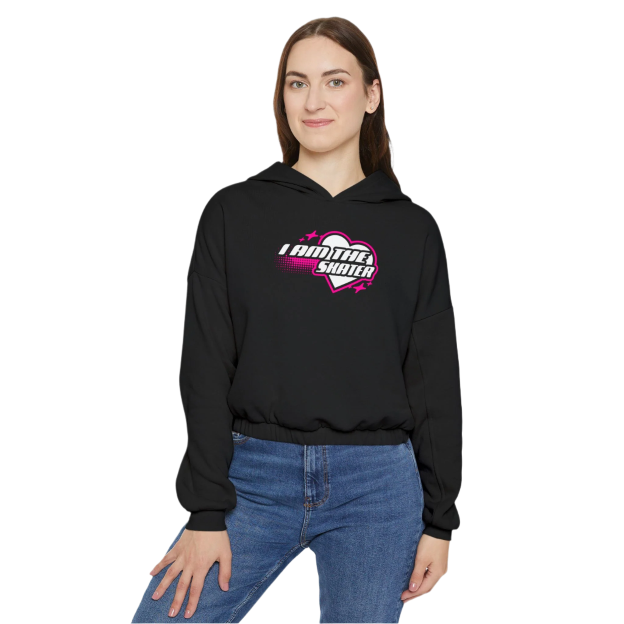 I Am The Skater Cinched Bottom Hoodie - Adults Skate Too LLC