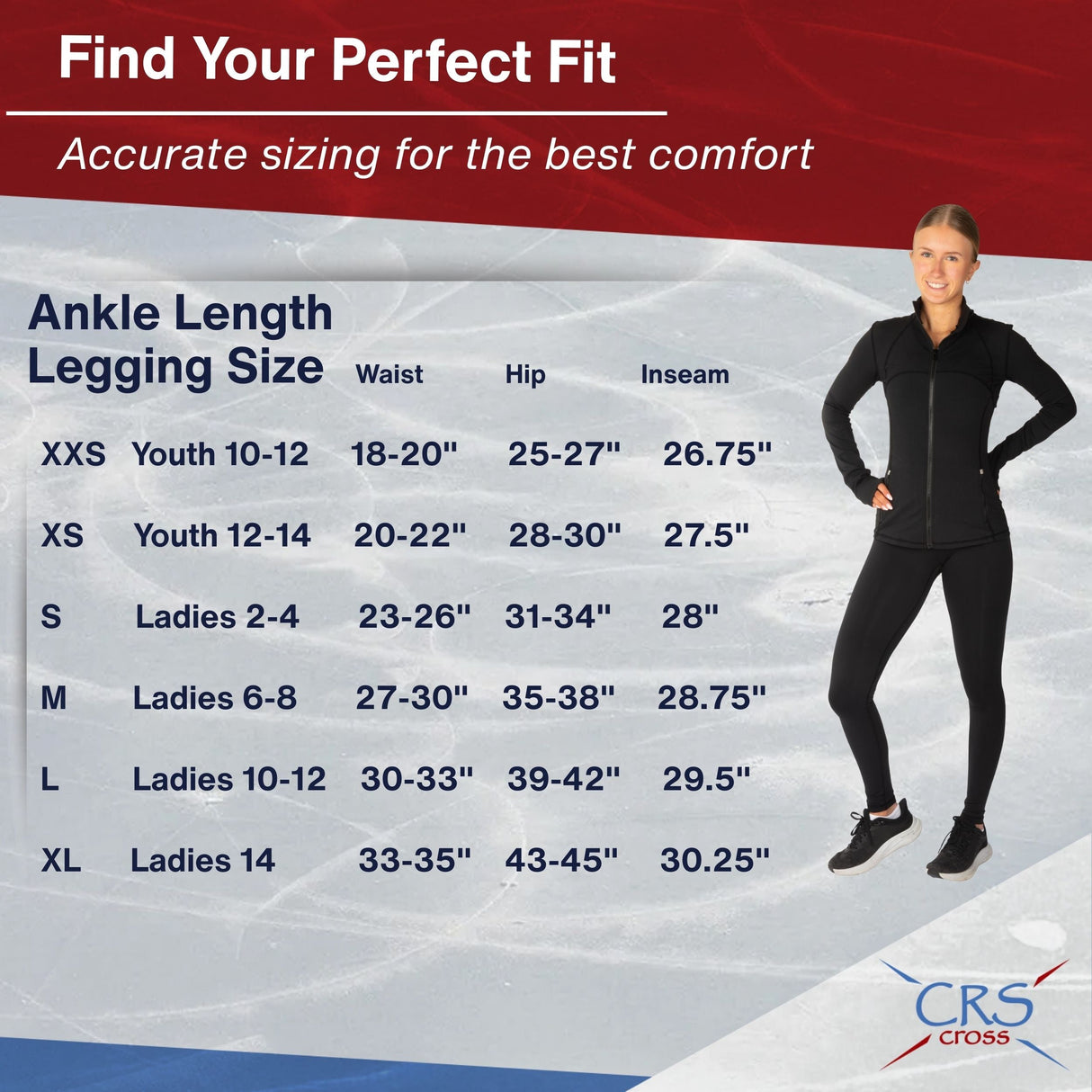 CRS Cross Ice Skating Ankle Length Leggings