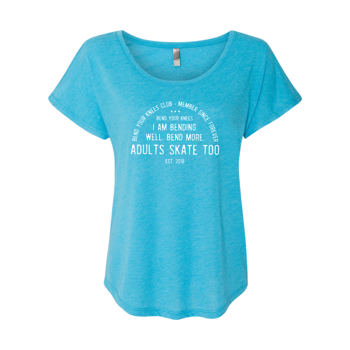 Bend Your Knees Club Dolman Tee - Adults Skate Too LLC