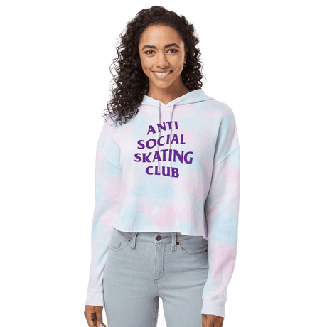 Anti Social Skating Club Cotton Candy Hooded Crop - Adults Skate Too LLC