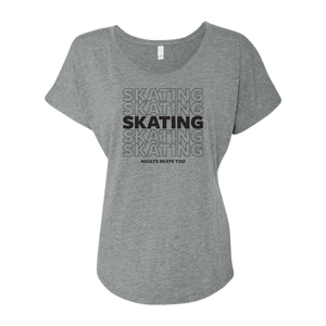 SKATING Dolman Tee - Adults Skate Too LLC
