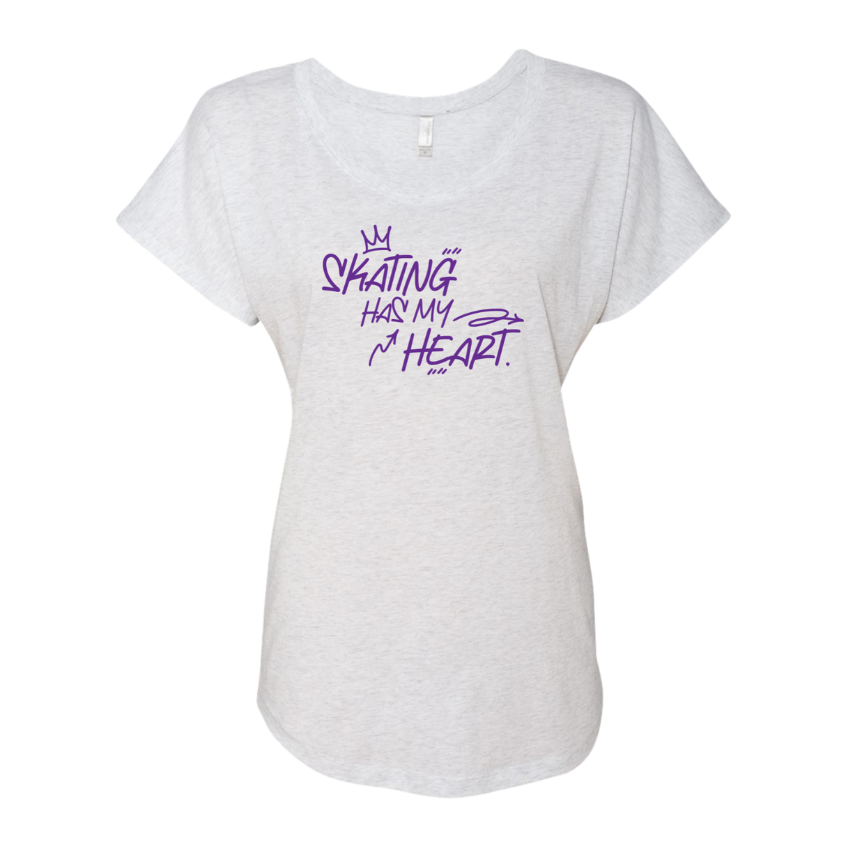 Skating Has My Heart Dolman Tee - Adults Skate Too LLC