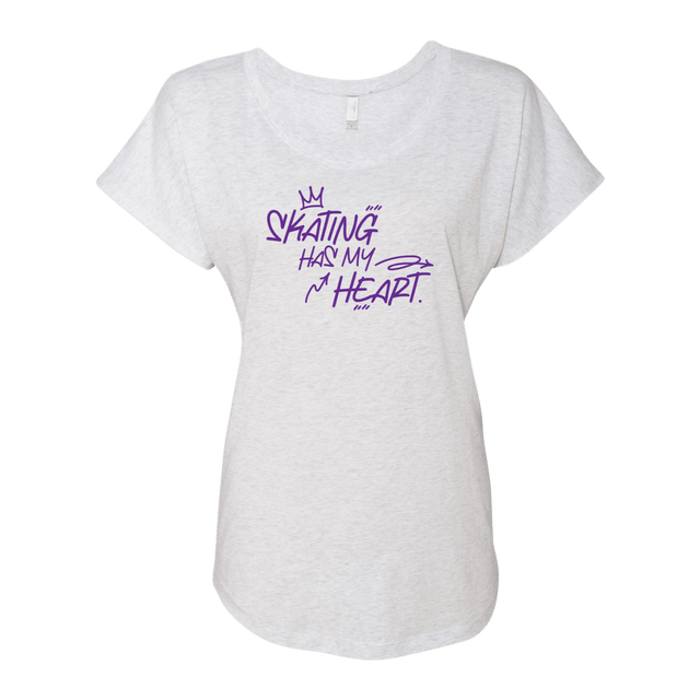 Skating Has My Heart Dolman Tee - Adults Skate Too LLC