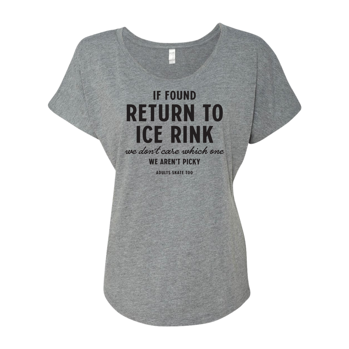 If Found Dolman Tee - Adults Skate Too LLC