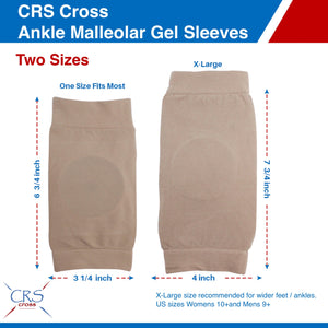 CRS Cross Ankle Malleolar Gel Sleeves - Premium Ankle Padded Skate Sock