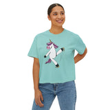 Skating Unicorn Women's Boxy Tee