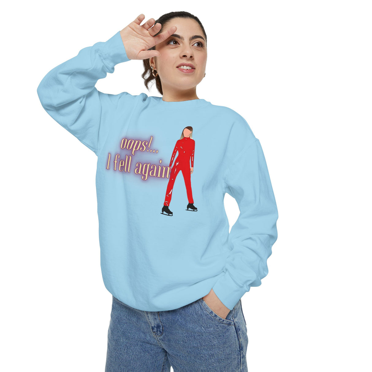 Oops!... I Fell Again Unisex Sweatshirt - Adults Skate Too LLC