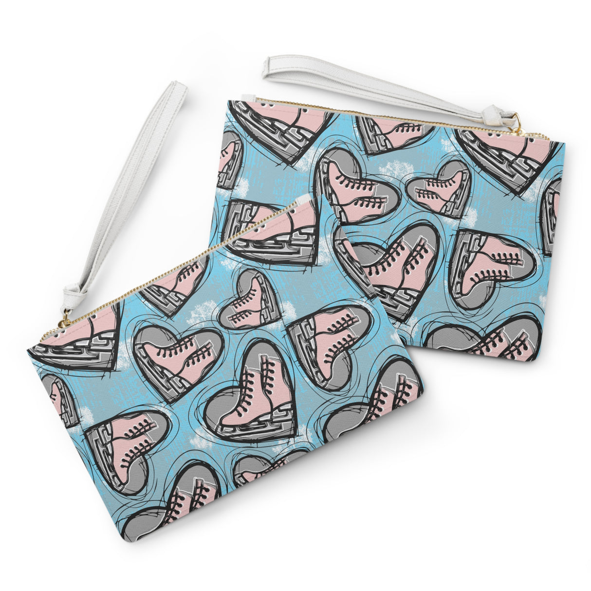Sketched Skates Clutch Bag - Adults Skate Too LLC