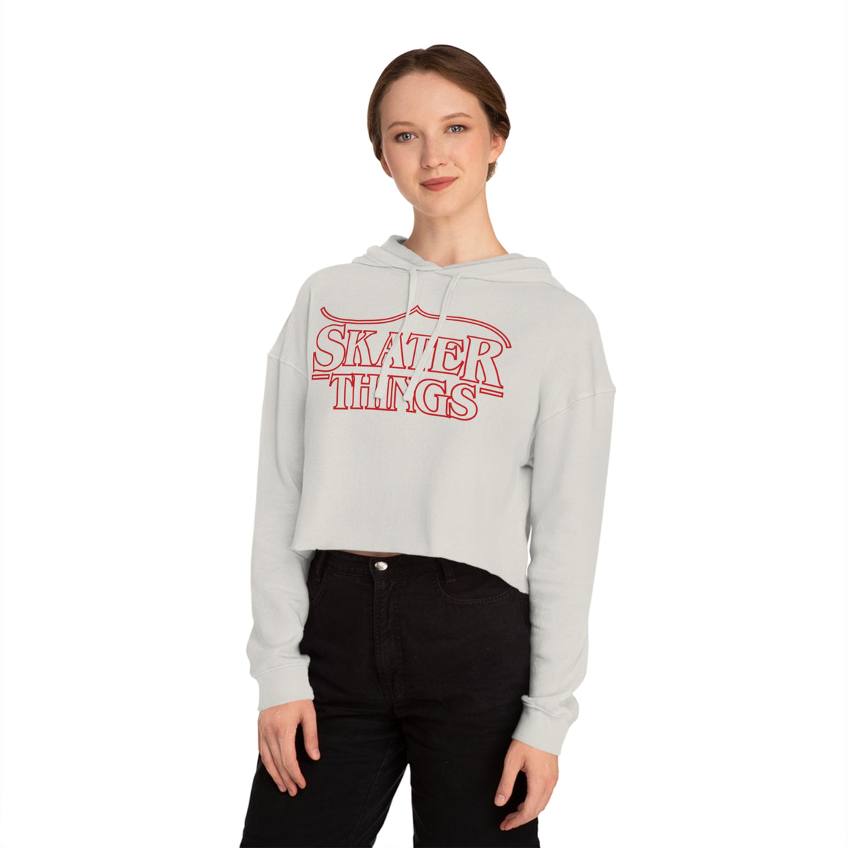 Skater Things Cropped Hooded Sweatshirt - Adults Skate Too LLC