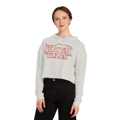 Skater Things Cropped Hooded Sweatshirt - Adults Skate Too LLC