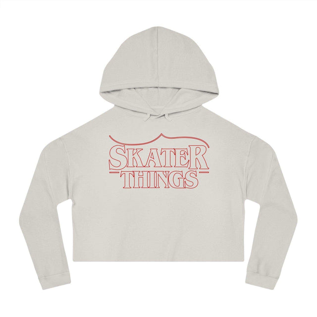 Skater Things Women’s Cropped Hooded Sweatshirt - Adults Skate Too LLC