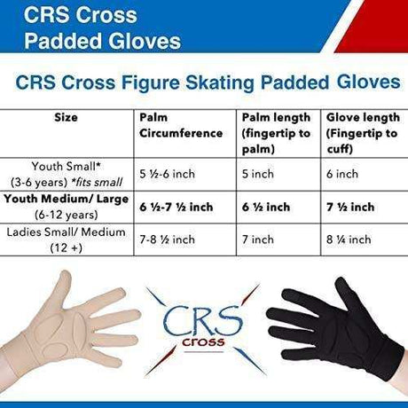 CRS Cross Padded Ice Skating Gloves - Adults Skate Too LLC