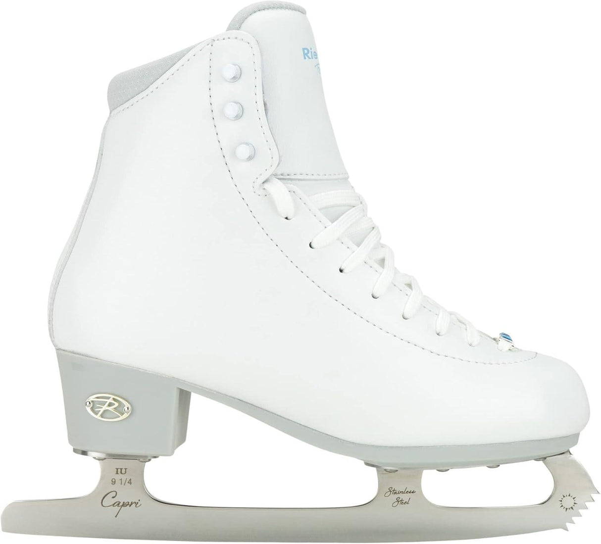 Riedell Topaz Adult Ice Skates - Competitive Figure Ice Skates with Stainless Steel Capri Blade - Adults Skate Too LLC