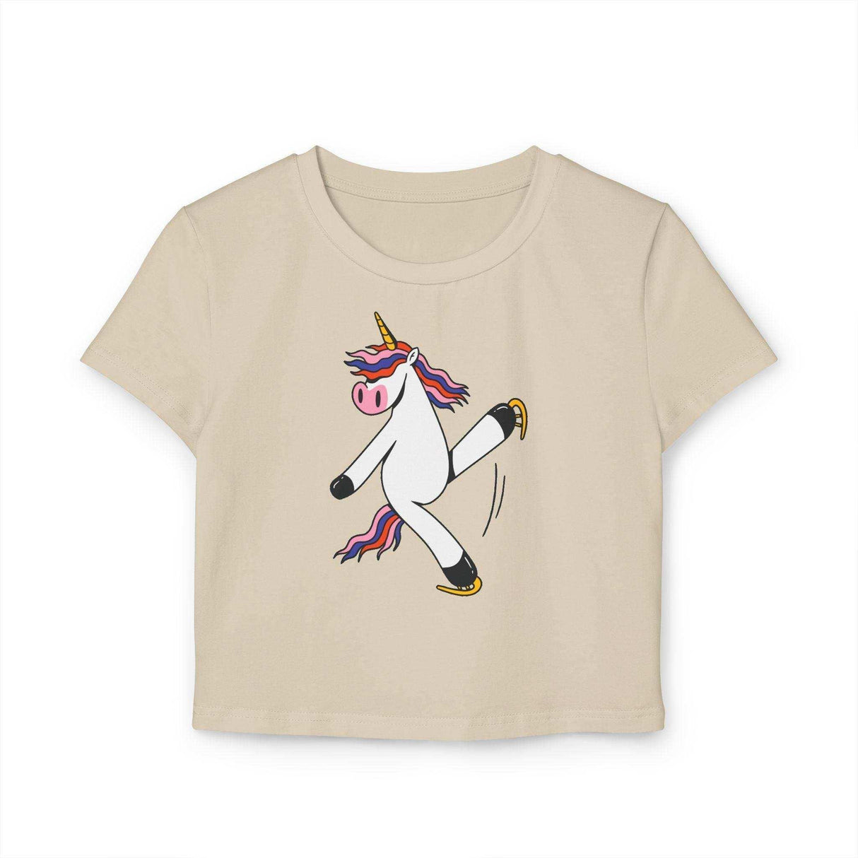 Unicorn Women's Baby Tee - Adults Skate Too LLC