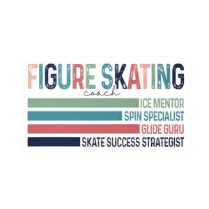 Figure Skating Coach Vinyl Decal - Adults Skate Too LLC