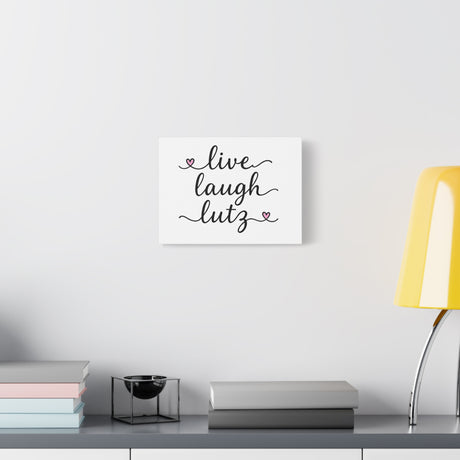 Live Laugh Lutz Canvas Wall Art 12"x 9" - Adults Skate Too LLC