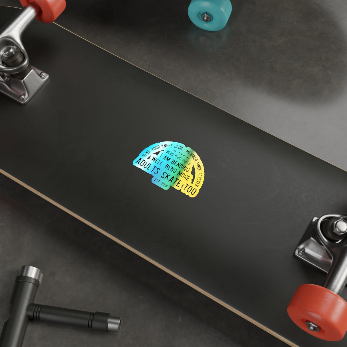 Bend Your Knees Club Holographic Stickers - Adults Skate Too LLC