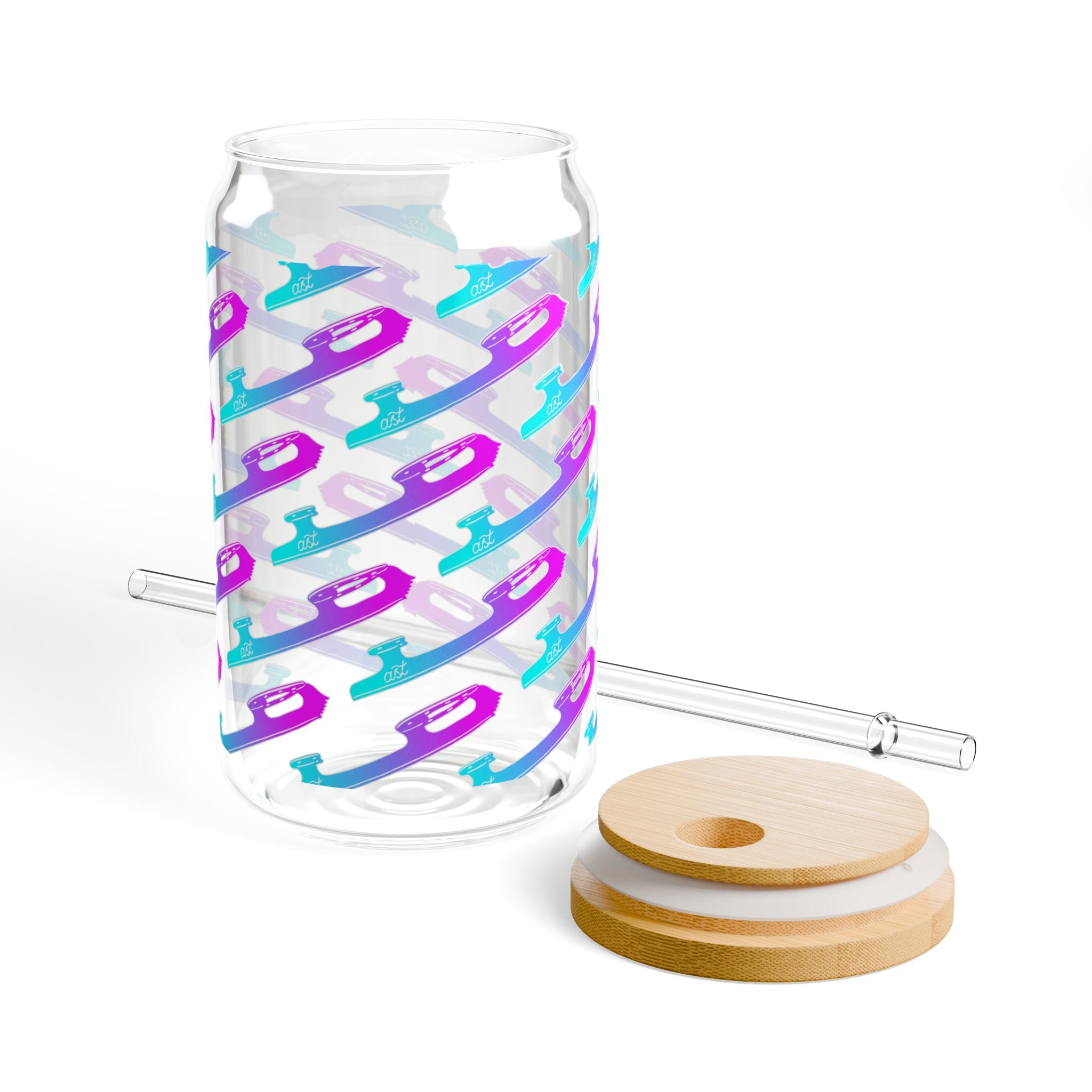 Retro Blades 16oz Iced Sipper Glass
