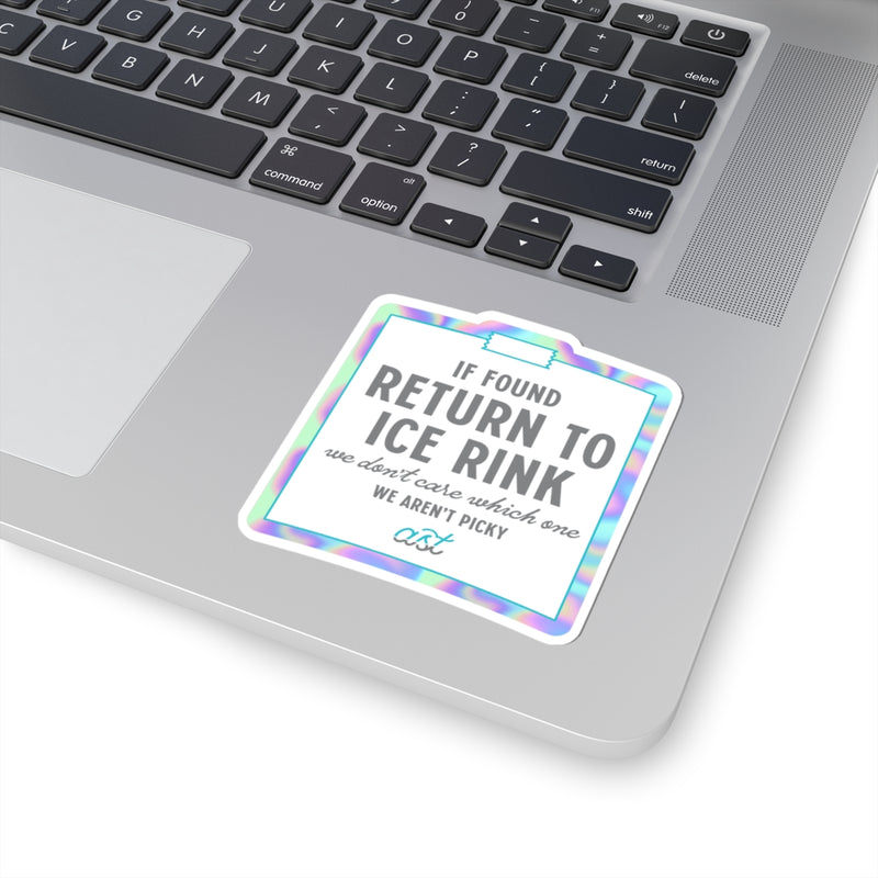 If Found Return To Rink Vinyl Stickers - Adults Skate Too LLC