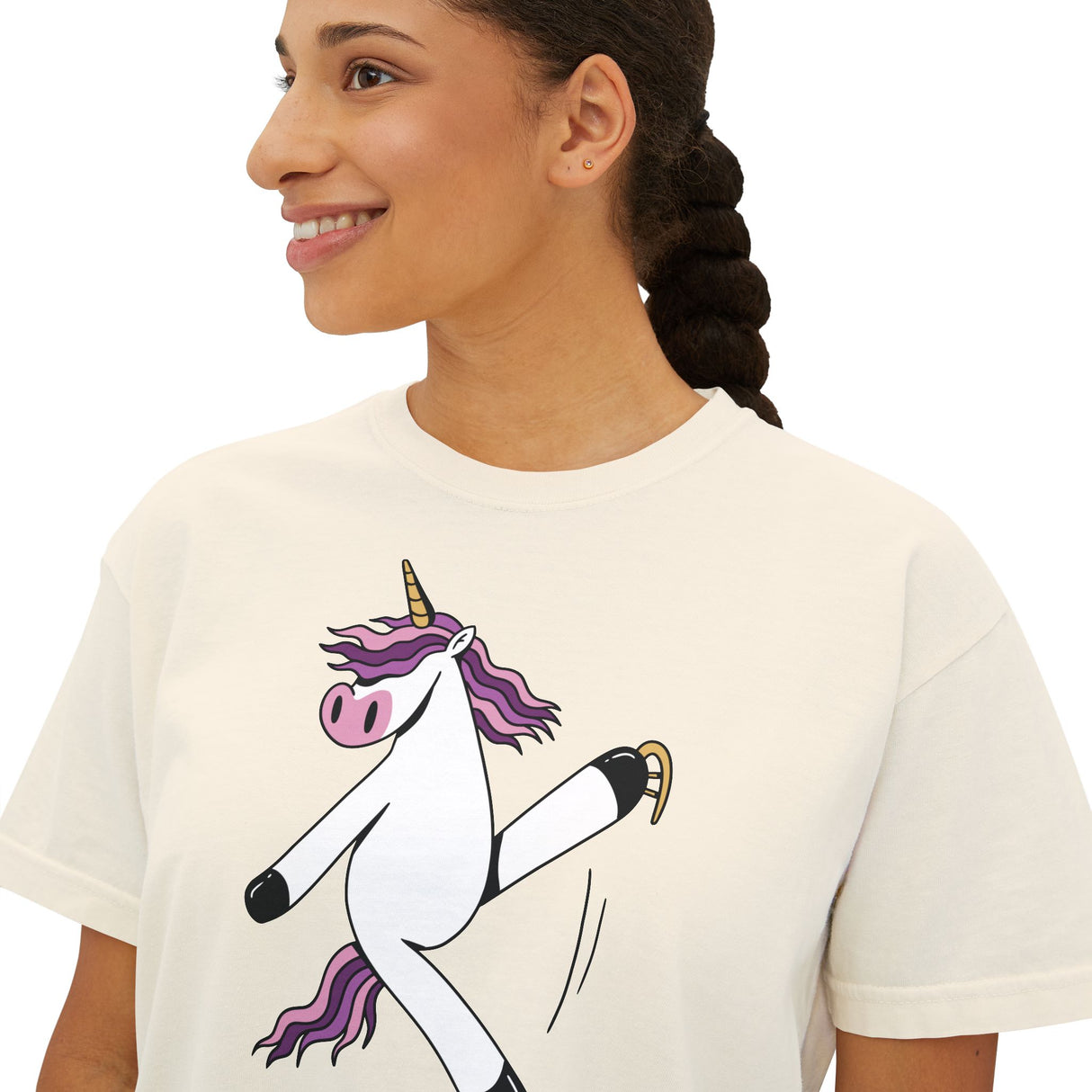 Skating Unicorn Women's Boxy Tee