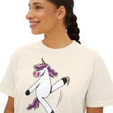 Skating Unicorn Women's Boxy Tee