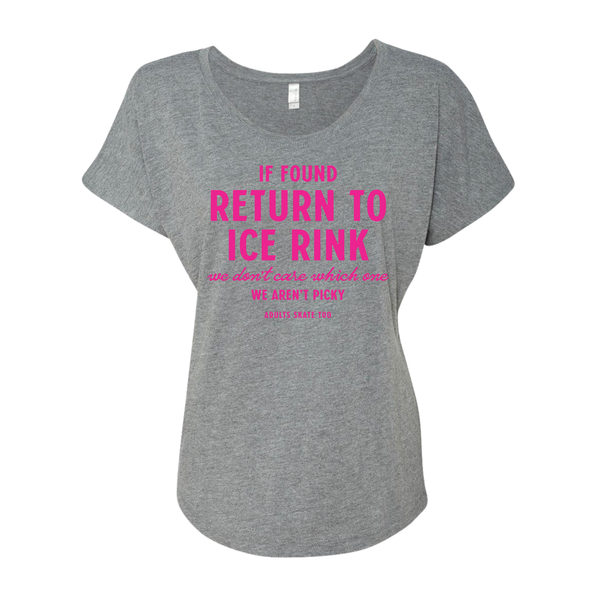 If Found Dolman Tee - Adults Skate Too LLC