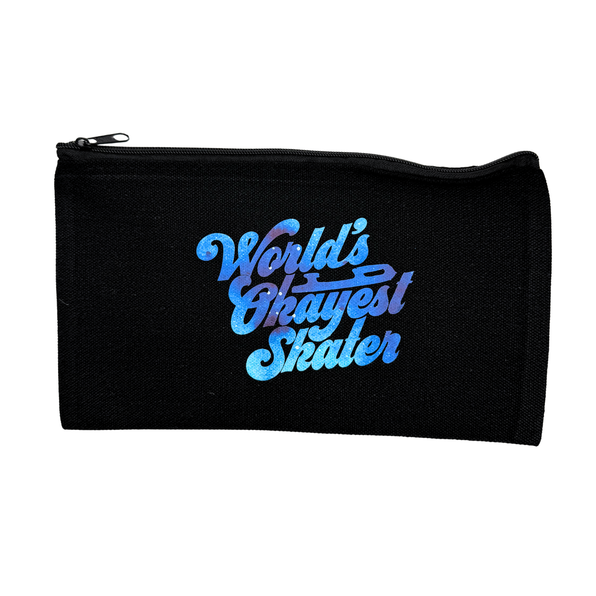 World's Okayest Skater Zip Pouch - Space Glow in the Dark - Adults Skate Too LLC