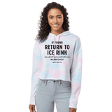 If Found Cotton Candy Hooded Crop - Adults Skate Too LLC