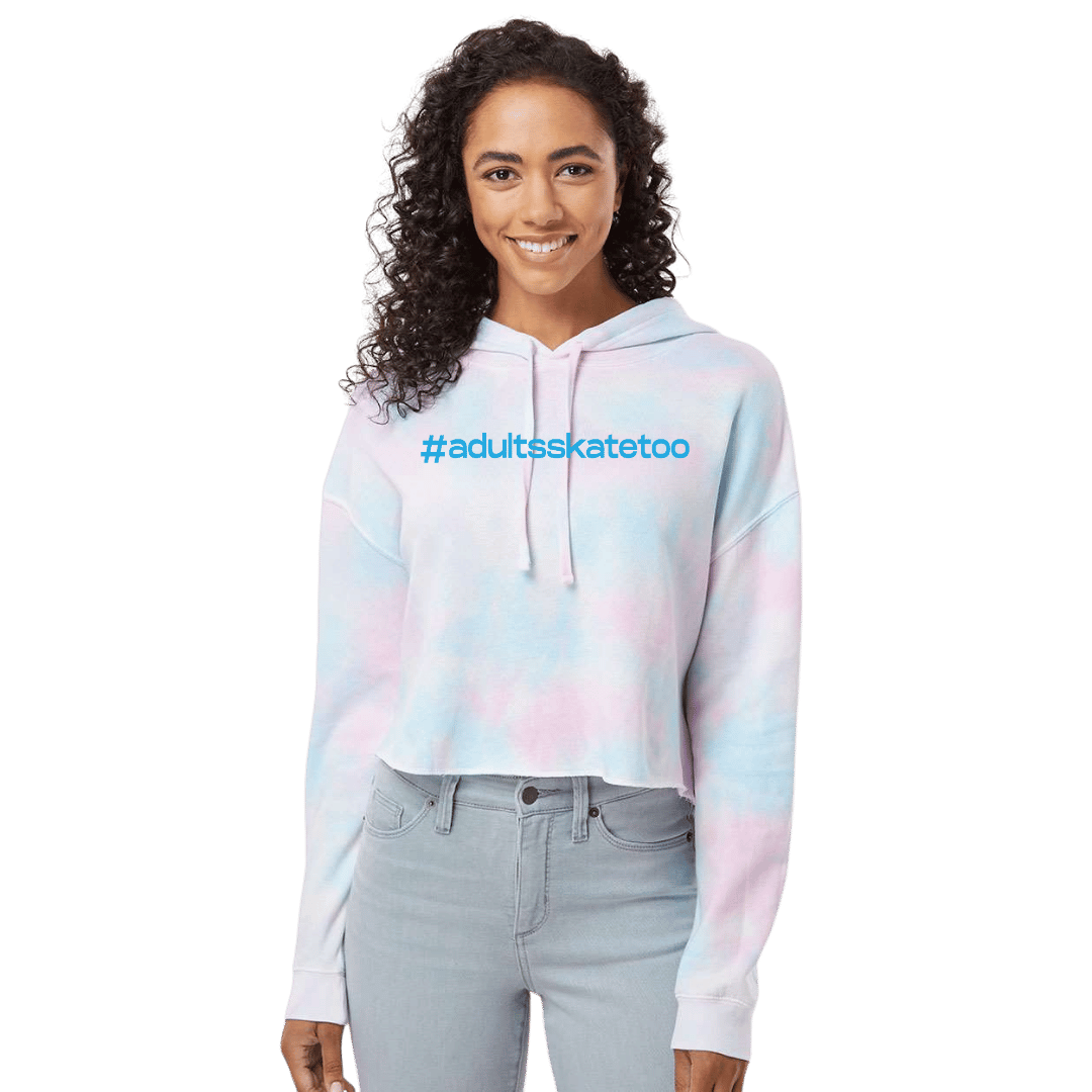 Hashtag Cotton Candy Hooded Crop