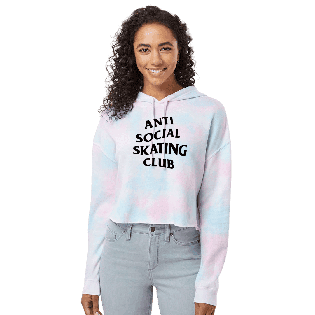 Anti Social Skating Club Cotton Candy Hooded Crop - Adults Skate Too LLC