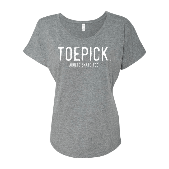 Toepick Dolman Tee - Adults Skate Too LLC