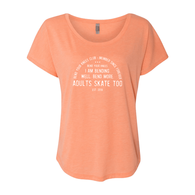 Bend Your Knees Club Dolman Tee - Adults Skate Too LLC