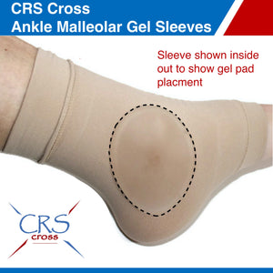 CRS Cross Ankle Malleolar Gel Sleeves - Premium Ankle Padded Skate Sock
