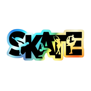 Holographic Skate Die-Cut Stickers - Adults Skate Too LLC