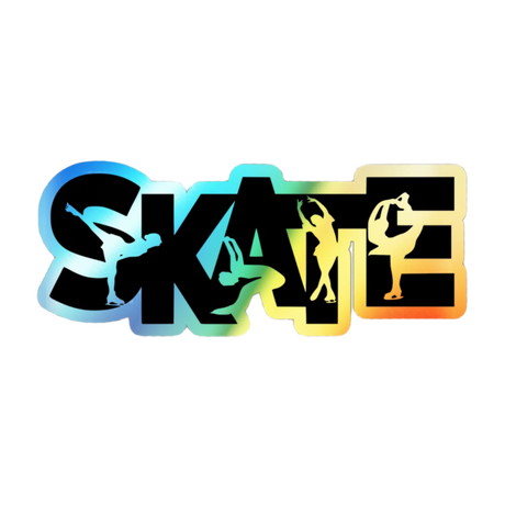 Holographic Skate Die-Cut Stickers - Adults Skate Too LLC