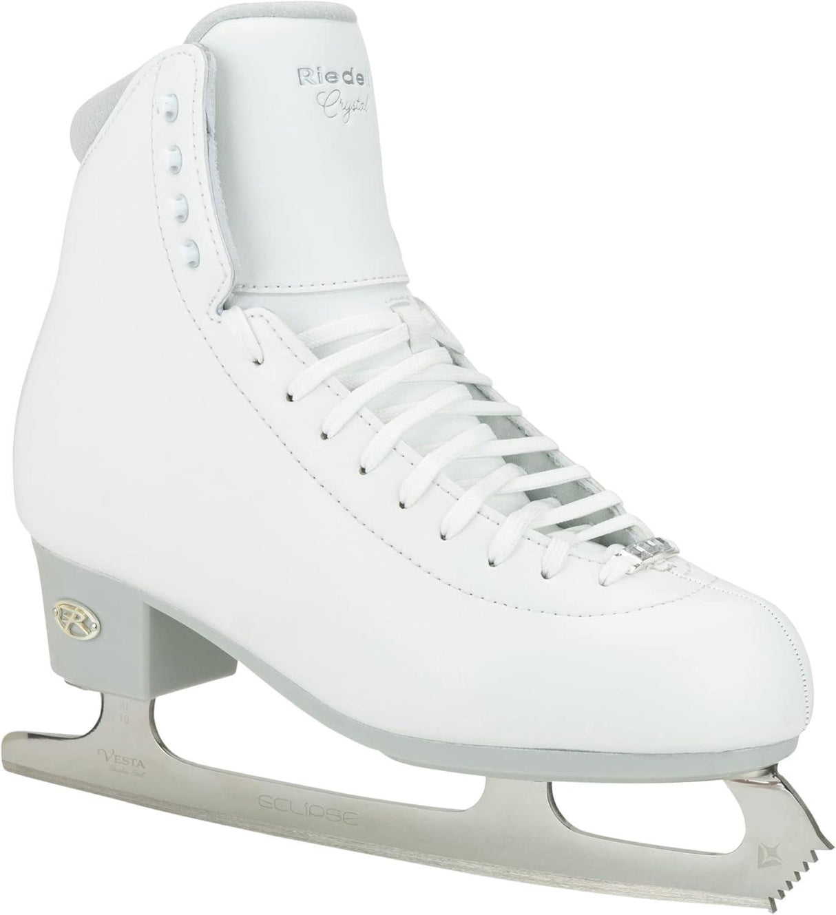 Riedell Crystal Adult Ice Skates - Competitive Figure Ice Skates with Stainless Steel Vesta Blade - Adults Skate Too LLC