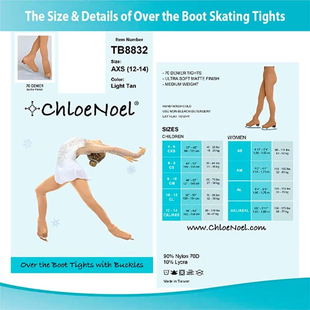 ChloeNoel Figure Skating Tan Over The Boot Tights TB8832 - Adults Skate Too LLC