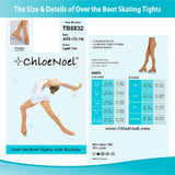 ChloeNoel Figure Skating Tan Over The Boot Tights TB8832