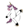 Skating Unicorn Vinyl Stickers - Adults Skate Too LLC