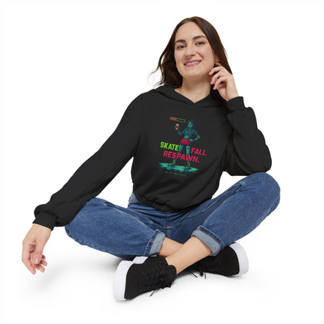 Skate. Fall. Respawn. Cinched Hoodie