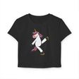 Unicorn Women's Baby Tee - Adults Skate Too LLC