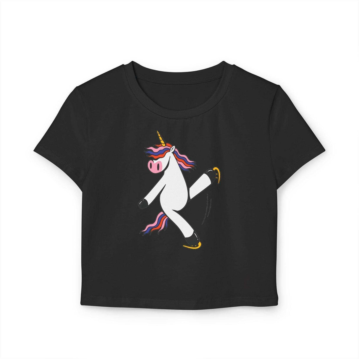 Unicorn Women's Baby Tee - Adults Skate Too LLC