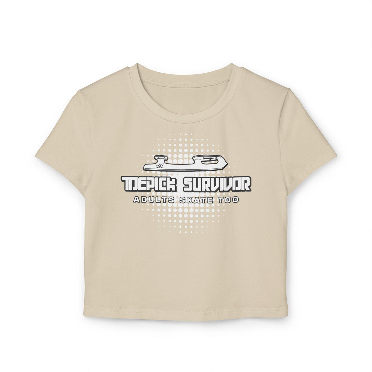 Toepick Survivor Women's Baby Tee - Adults Skate Too LLC