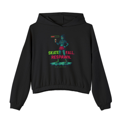 Skate. Fall. Respawn. Cinched Hoodie