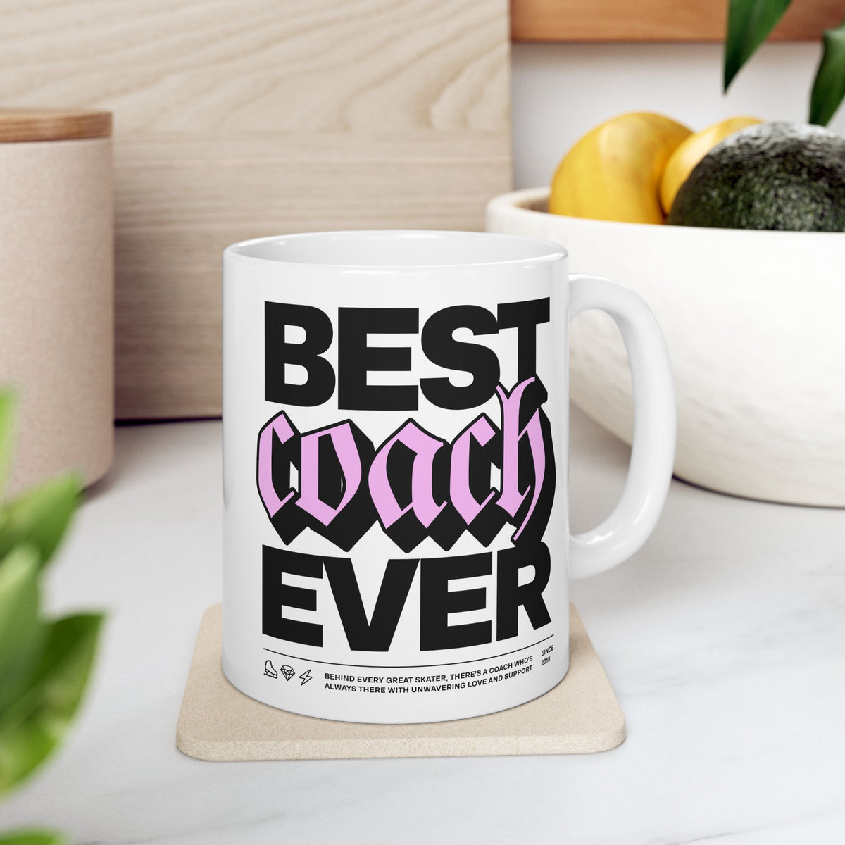 Best Coach Ever Ceramic Mug 11oz - Adults Skate Too LLC