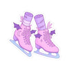 Batty Blades – Pastel Goth Ice Skates Sticker